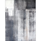 Industry Brushstroke Painting Pattern Rug Gray Polyester Rug Washable Non-Slip Mat Rug for Bedroom