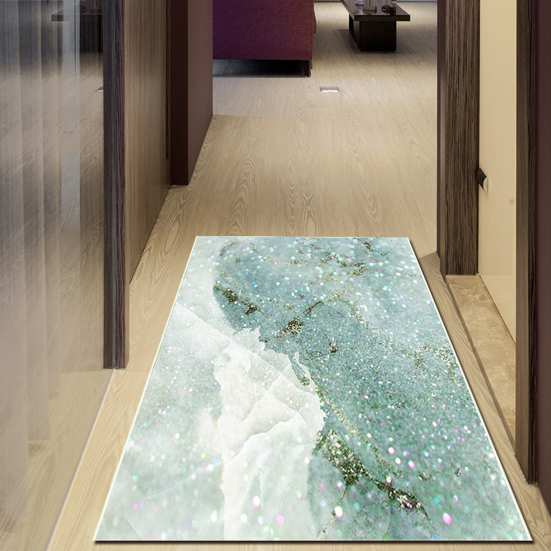 Modern Ombre Design Carpet Light Green Polyester Carpet Washable Non-Slip Underlay Living Room Carpet for Bedroom