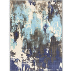 Simply Modern Rug Multicolor Abstract Oil Painting Print Area Rug Polyester Washable Rug for Living Room