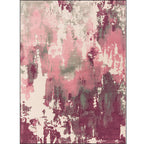 Simply Modern Rug Multicolor Abstract Oil Painting Print Area Rug Polyester Washable Rug for Living Room