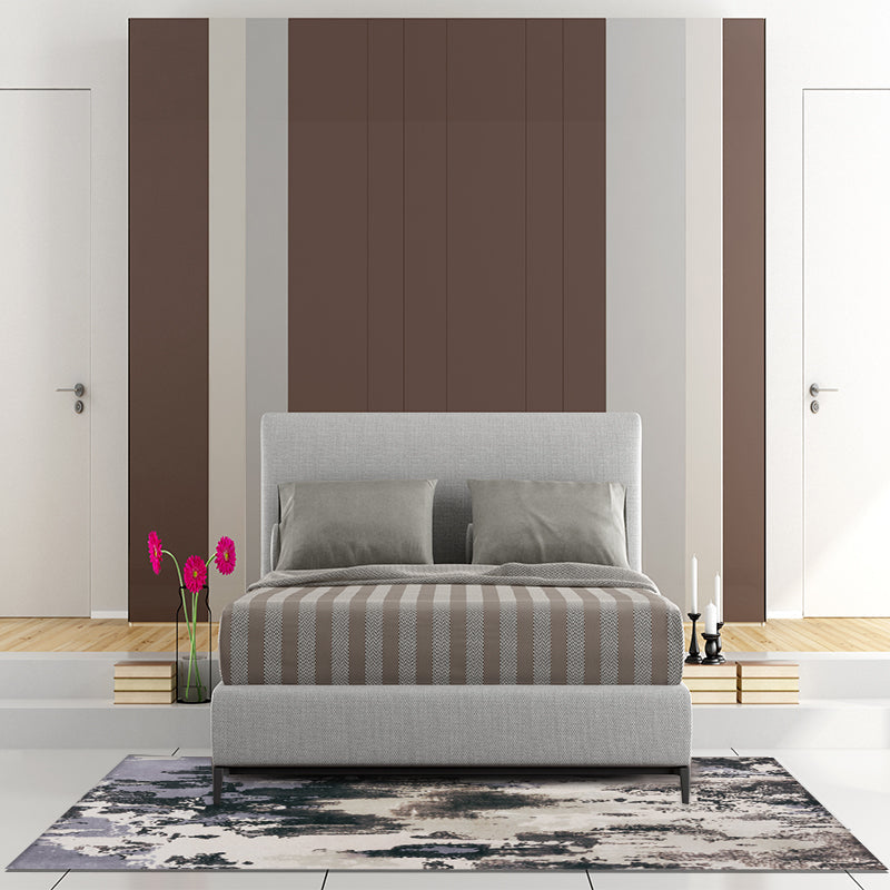 Simply Modern Rug Multicolor Abstract Oil Painting Print Area Rug Polyester Washable Rug for Living Room