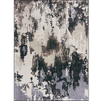 Simply Modern Rug Multicolor Abstract Oil Painting Print Area Rug Polyester Washable Rug for Living Room