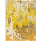 Simply Modern Rug Multicolor Abstract Oil Painting Print Area Rug Polyester Washable Rug for Living Room