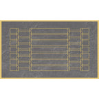 Modern living room rug in gray geometric rectangular printed rug polyester washable non-slip backing rug for the area