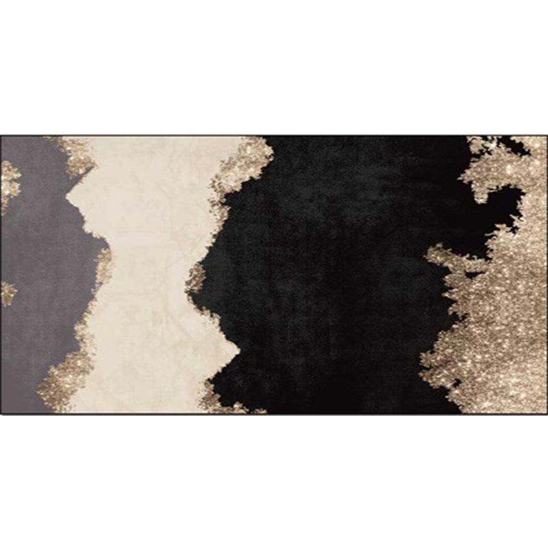 Colorful Bedroom Rug Modern Abstract Color Block Pattern Rug Polyester Washable Rug