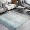 Stylish Ombre Pattern Rug Blue and Grey | Casual Rug Polyester Washable Non-Slip Back Rug for the Living Room