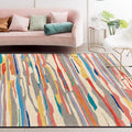 Unique watercolor patterned rug Multicolor novelty rug Polyester washable non-slip backing rug for living room