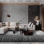 Modern living room rug Gray abstract color body line pattern rug Polyester washable rug
