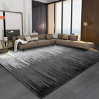 Modern living room rug Gray abstract color body line pattern rug Polyester washable rug