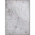 Casual striped rug Gray Polyester rug Machine washable Non-slip backing Rug for bedroom