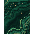 Modern watercolor swirl line carpet green polyester rug washable non-slip backing rug for the bedroom