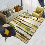 Modern Brushstroke Paint Rug Multicolored Polyester Rug Washable Area Rug for the Living Room