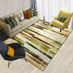 Modern Brushstroke Paint Rug Multicolored Polyester Rug Washable Area Rug for the Living Room