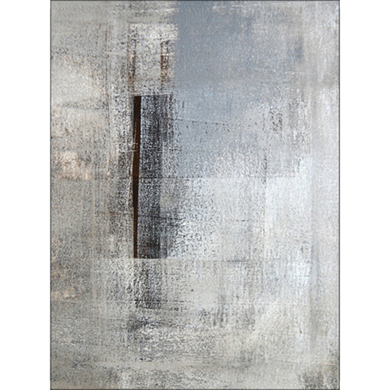 Gray and khaki contemporary rug polyester abstract rug washable non-slip back rug for the living room