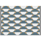New Arrival Color Block Circle Pattern Rug Blue Polyester Rug Machine Washable Non-Slip Area Rug for the Bedroom