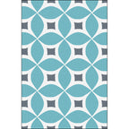 Unique geometric pattern rug Orange and Blue Modern rug Polyester Washable Non-slip backing Rug for the living room