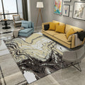 Khaki Casual Carpet Polyester Striped Print Carpet Stain Resistant Washable Carpet for Living Room
