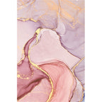 Purple and Pink Modern Rug Polyester Watercolor Print Rug Machine Washable Non-Slip Rug for the Living Room