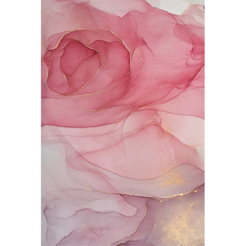 Purple and Pink Modern Rug Polyester Watercolor Print Rug Machine Washable Non-Slip Rug for the Living Room