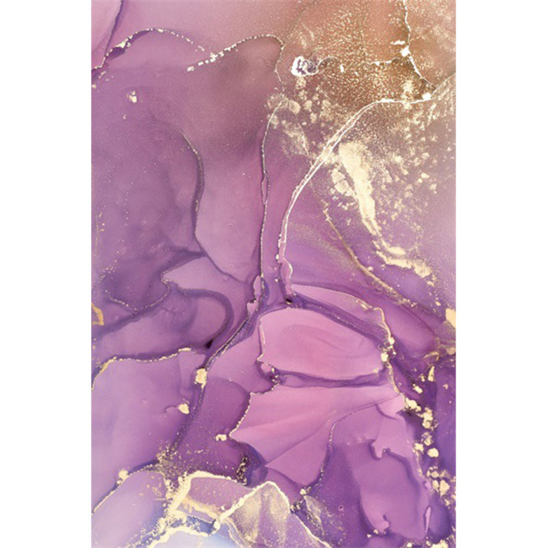 Purple and Pink Modern Rug Polyester Watercolor Print Rug Machine Washable Non-Slip Rug for the Living Room