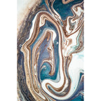 Nordic Abstract Rug Blue Multicolor Polyester Rug Washable Non-Slip Back Rug for Bedroom