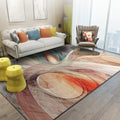 Apricot and Green New Arrivals Rug Polyester Abstract Rug Washable Non-Slip Back Rug for Living Room