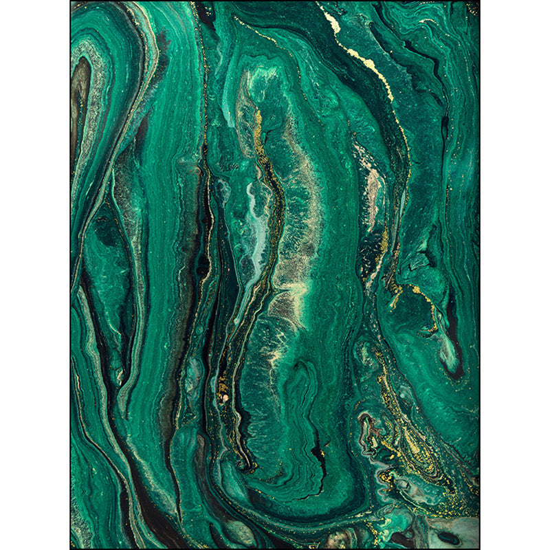 Green novelty carpet polyester watercolor pattern carpet washable non-slip backing rug for the living room