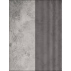 Gray Simple Carpet Polyester Striped Pattern Carpet Washable Non-Slip Back Carpet for Living Room