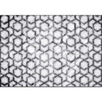 Nordic Geometric Print Rug Black and White Polyester Rug Machine Washable Non-Slip Back Rug for Bedroom