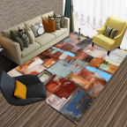 Stylish abstract patterned rug Multicolored modern rug Polyester washable rug for the bedroom