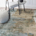 Whitewash Abstract Carpet Light Camel Industrial Carpet Polyester Washable Non-slip Underlay Rug for Living Room