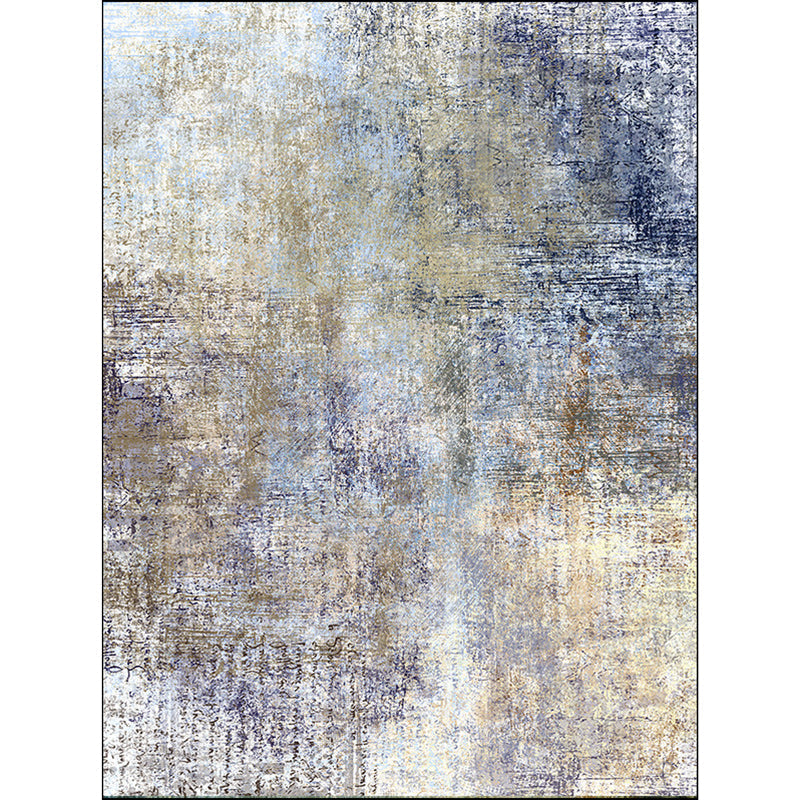 Gold and Gray Industrial Carpet Polyester Abstract Carpet Washable Non-Slip Underlay Carpet for the Living Room