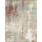 Whitewash Abstract Rug Light Apricot Industrial Rug Polyester Washable Non-slip Underlay Rug for the Living Room