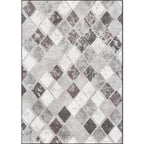 Unique geometric patterned rug Gray Casual rug Polyester washable non-slip backing rug for the living room