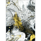 White Bedroom Rug Modern Abstract Oil Painting Pattern Rug Polyester Washable Rug
