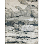 Minimalist Modern Rug in Gray Abstract Landscape Pattern Rug Polyester Washable Rug for Home Decor