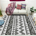 Americana Southwestern rug in gray triangle-diamond pattern rug polyester pet-friendly rug for home decor