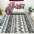 Americana Southwestern rug in gray triangle-diamond pattern rug polyester pet-friendly rug for home decor