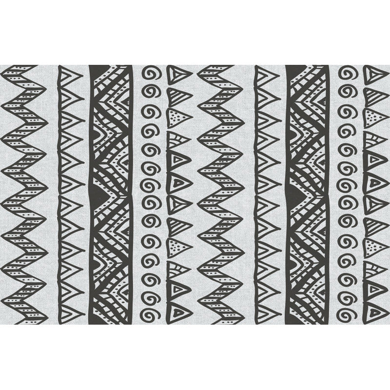 Americana Southwestern Rug in gray triangle diamond pattern rug polyester pet-friendly rug for home decoration