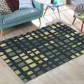 Simple novelty carpet in green checkered pattern Carpet Polyester Non-slip Stain-resistant rug for home decoration