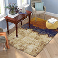 Brown industrial carpet Polyester oil painting print carpet washable non-slip backing carpet for the living room