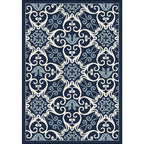Moroccan Living Room Rug Multi-colored Pattern Printed Rug Polyester Pet-friendly Stain-resistant Area Rug