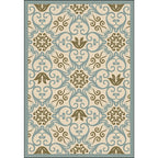 Moroccan Living Room Rug Multi-colored Pattern Printed Rug Polyester Pet-friendly Stain-resistant Area Rug