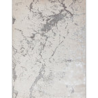 Nordic Modern Rug in Ivory Abstract Marble Pattern Rug Polyester Machine Washable Non-Slip Rug for Home Decor
