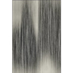 Black-and-white bedroom carpet Modern abstract pinstripe pattern carpet Polyester non-slip backing washable carpet