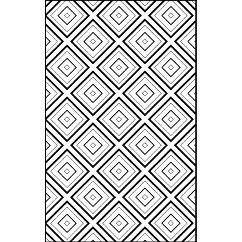 White Bedroom Rug Modern Diamond Pattern Area Rug Polyester Pet Friendly Machine Washable Rug