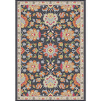 Persian Moroccan carpet in ivory and gray with floral leaf pattern carpet polyester washable carpet for home decoration