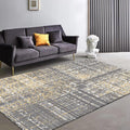 Funky Abstract Carpet Gray Industrial Carpet Polyester Washable Non-Slip Underlay Carpet for Living Room