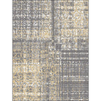 Funky Abstract Carpet Gray Industrial Carpet Polyester Washable Non-Slip Underlay Carpet for Living Room