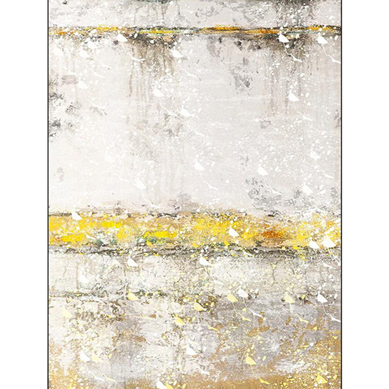 Casual modern rug in cream-colored abstract paint pattern rug polyester pet-friendly washable rug for home decor
